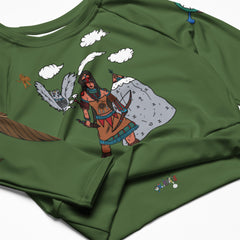 Omarhalie Native Warrior Energy long-sleeve crop top